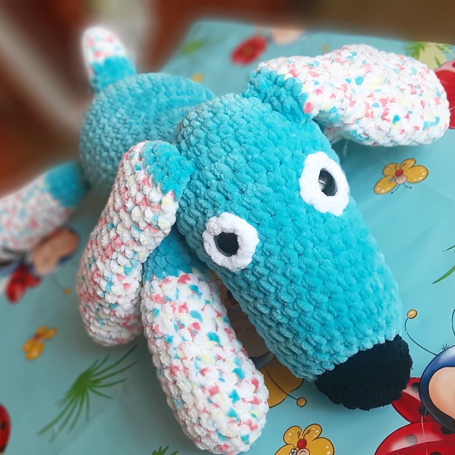 Pies maskotka handmade przytulanka prezent dla dziecka urodziny