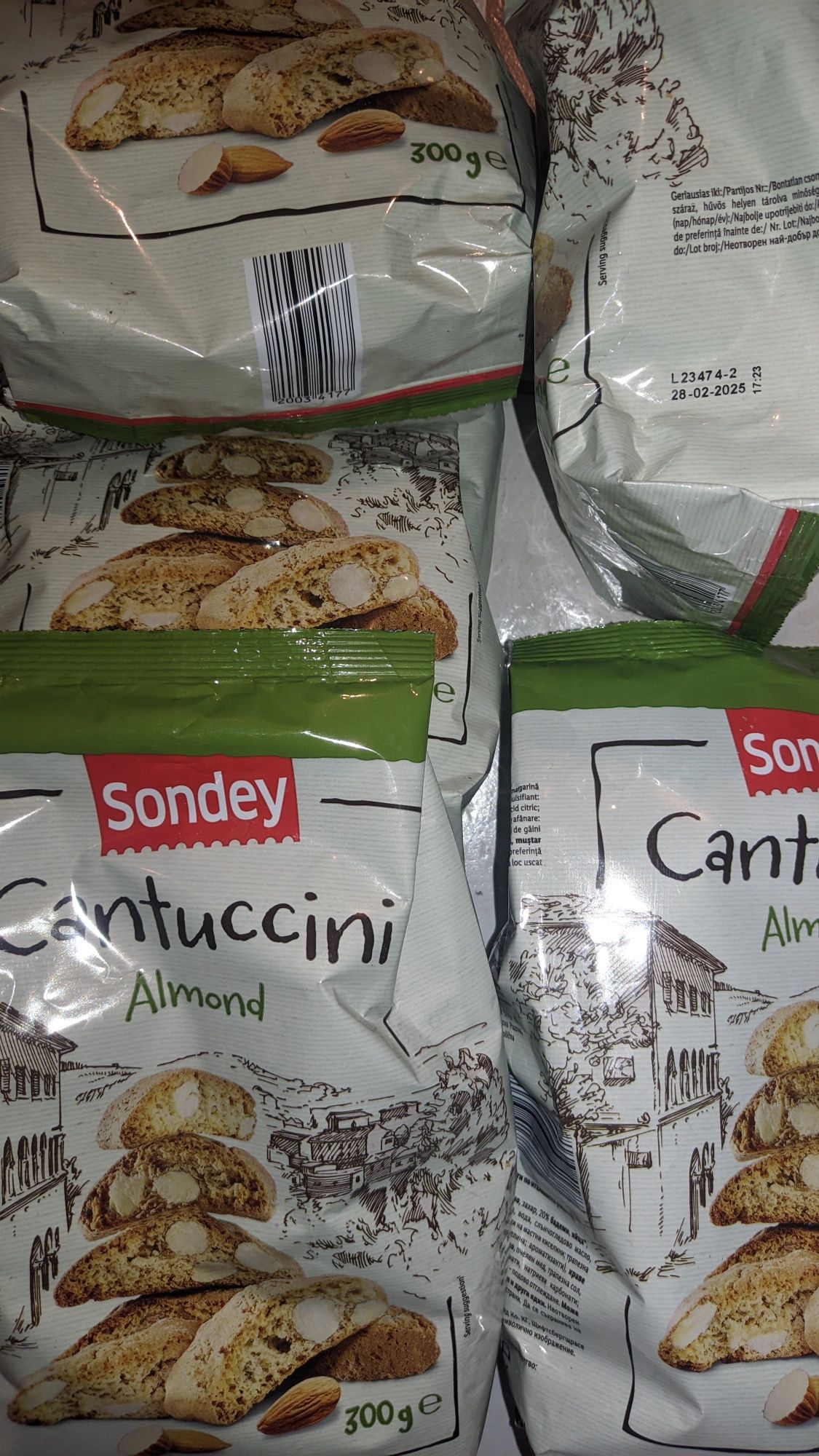 Ciasteczka migdałowe cantuccini almond sonday 300g x5 opakowan italia