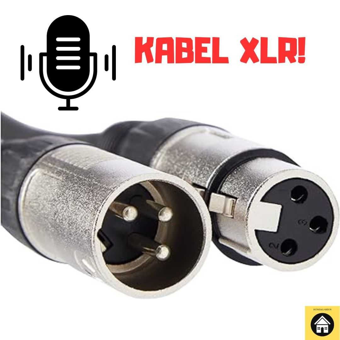 Kabel XLR do Mikrofonu mikrofonowy 1m 5m 10m 15m 20m SUPER JAKOŚĆ!