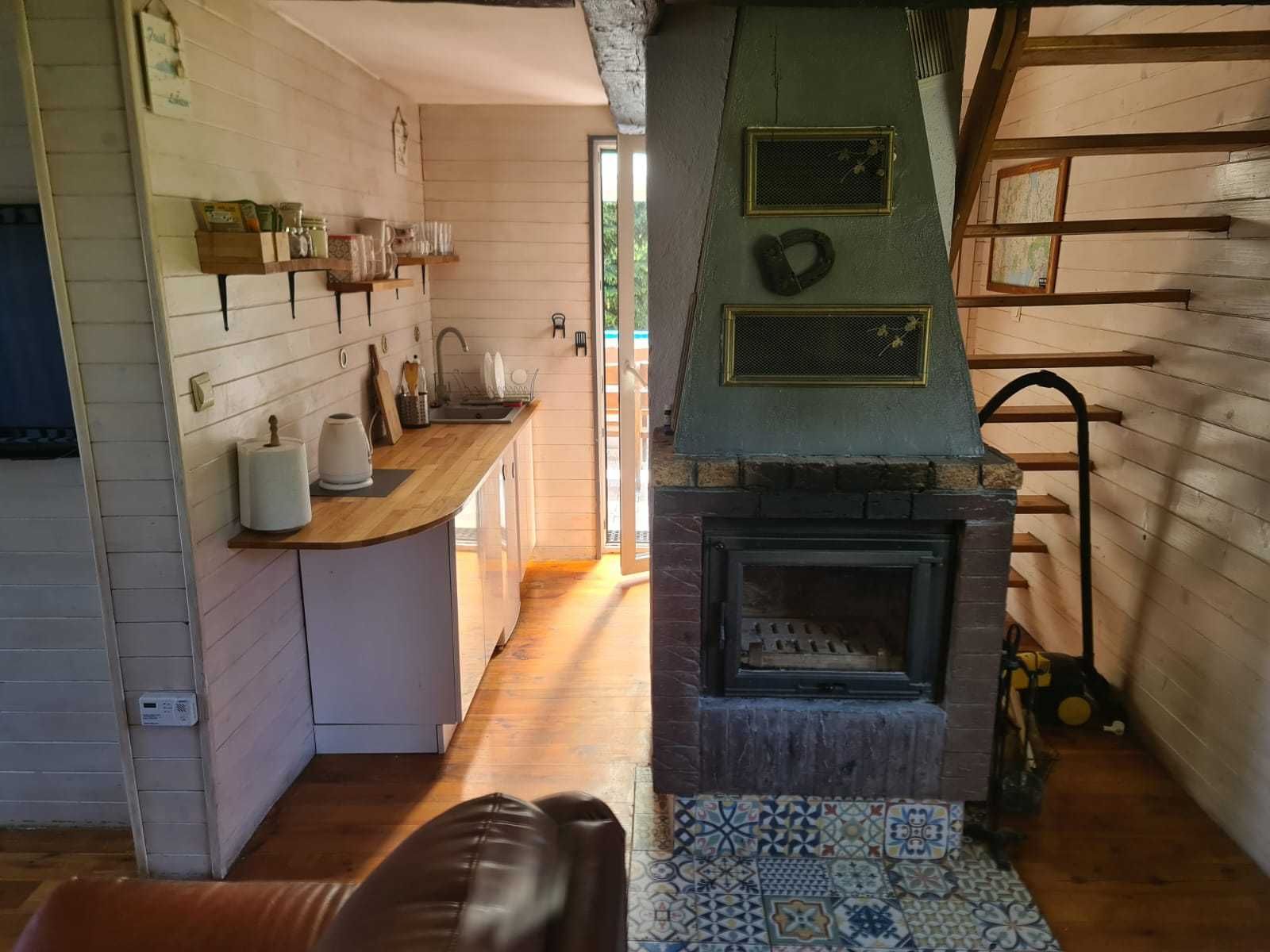 Domek 10 os. nad jeziorem grill sauna mazury dom Mikołajki Stare Sady