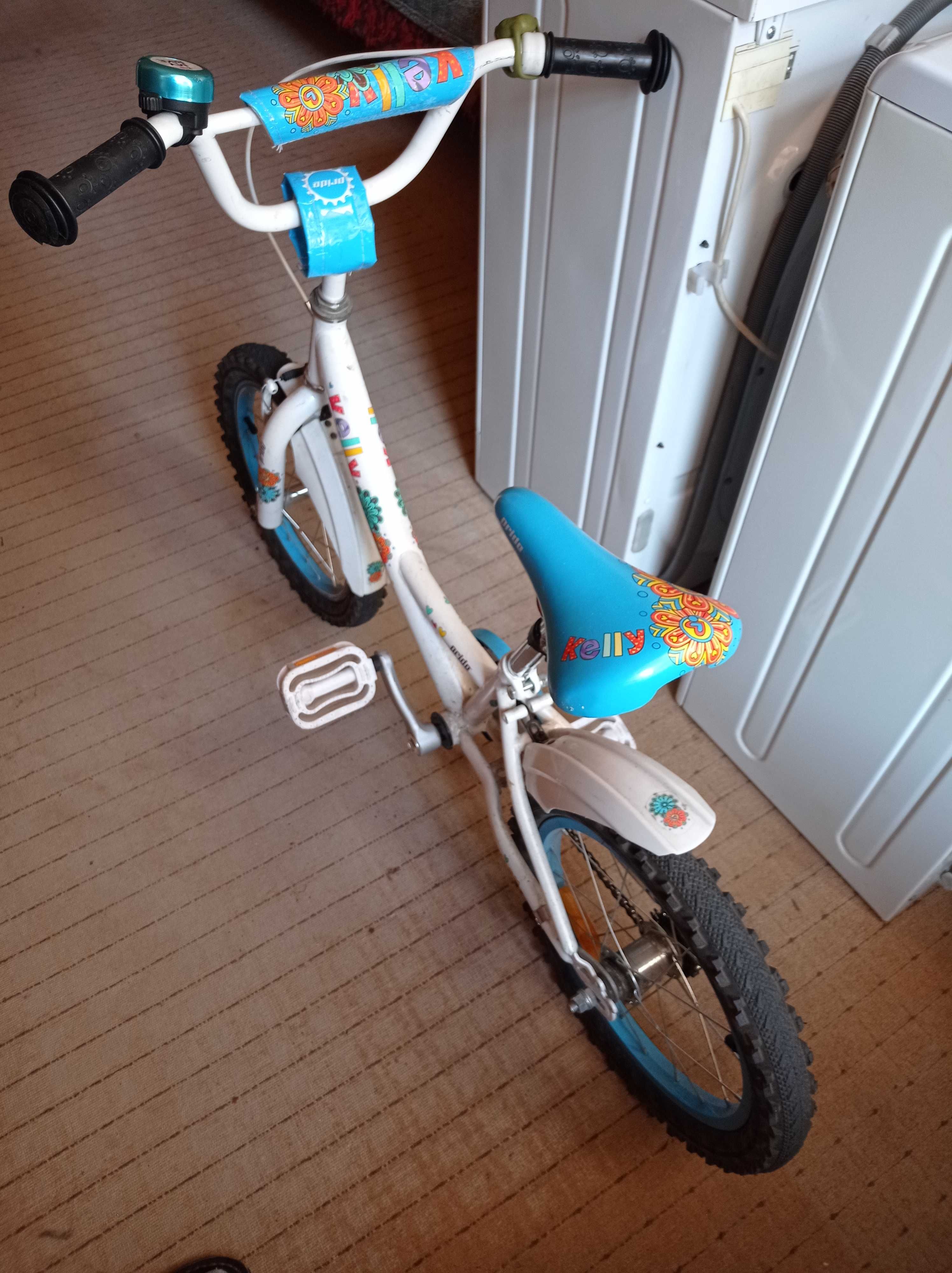Детский велосипед до 128см(130см) Pride Kelly с доп.колесами