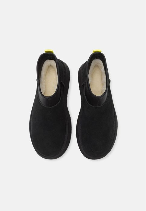 Оригінал UGG classic mini dipper black уггі короткі на платформі чорні