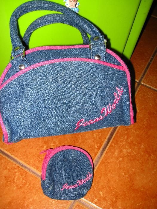 Jeansowa torebka z portfelikiem dla dziewczynki