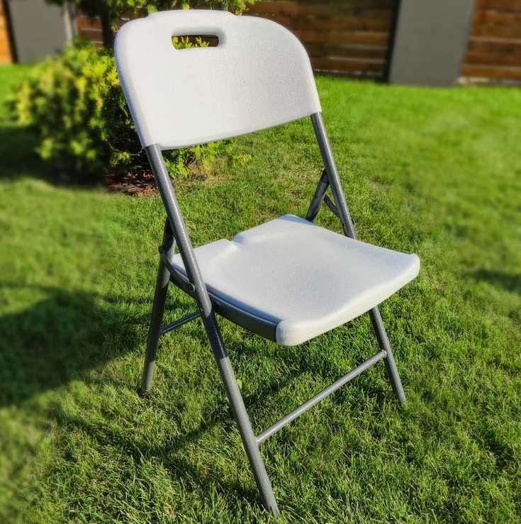 Складаний стілець 47,5*59*86,5см білий компактний легкий
