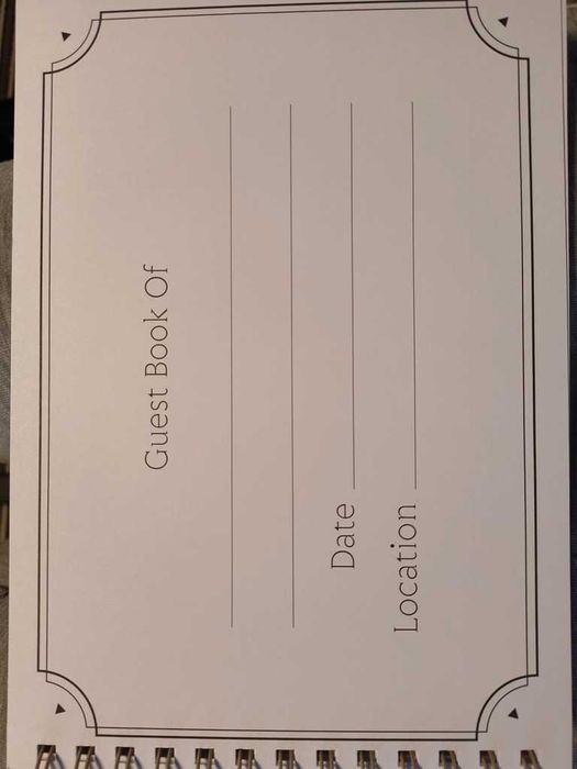 Księga Gości BEŻOWA Księga gości na ślub 27x20cm + złoty długopis