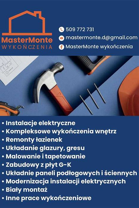 Kompleksowe wykończenie mieszkań wysoki standard/glazurnik/GK/elektryk