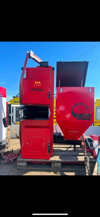 Kocioł ekogroszek, Pellet, drewno Mocek piec 5kl 20kW żeliwny podajnik