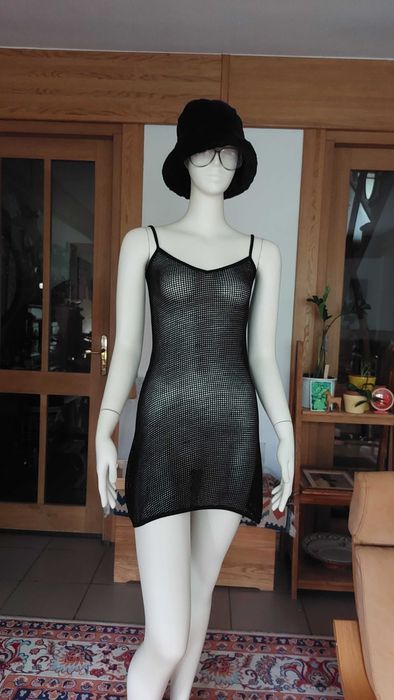 ażurowa sukienka tunika Body Conscious Tank American Apparel XS sieć