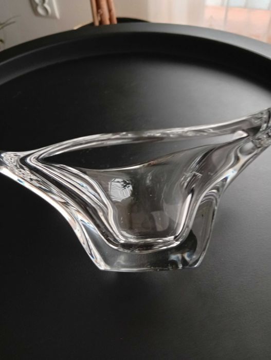 Patera ze szkła kryształowego Val St Lambert lata 60 XX w