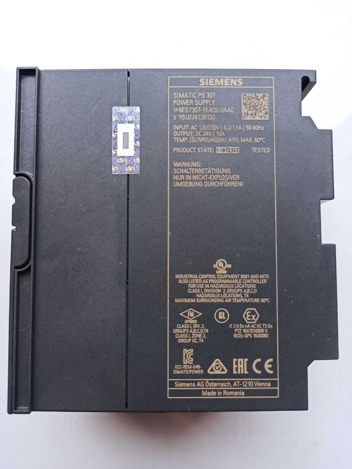 SIMATIC S7-300, стабилизированный блок питания Siemens PS307
