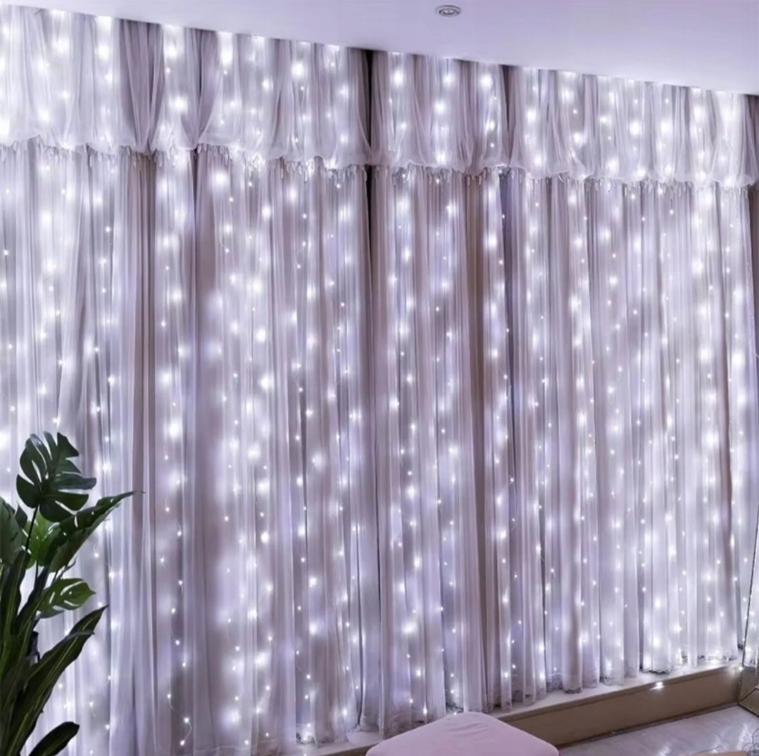 Kurtyna świetlna 300 led lampki. Świąteczna girlanda XL