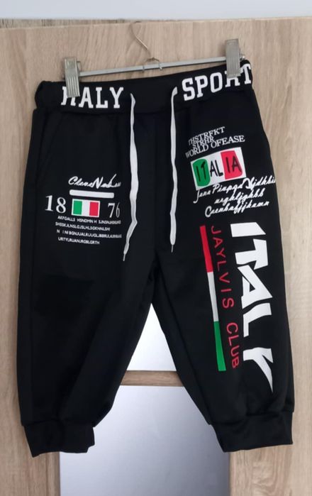 Czarne spodenki męskie Italia, r.M/L