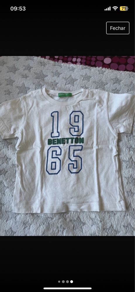 Conjunto t-shirts adidas e Benetton