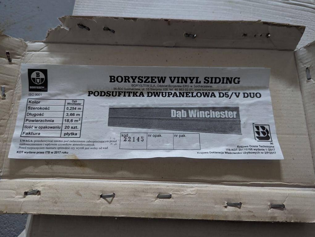 Podbitka dąb winchester boryszew vinyl siding