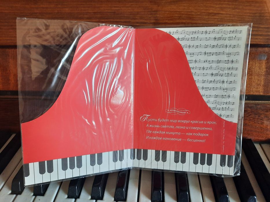 Отличный подарок для музыканта открытка,карандаши,блокнот,прищепка  пи