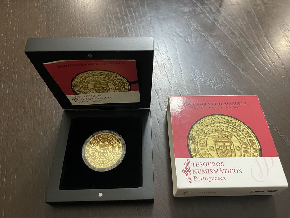 Moeda Ouro Proof 7,5€ Tesouros Numismáticos - O Português de D.Manuel