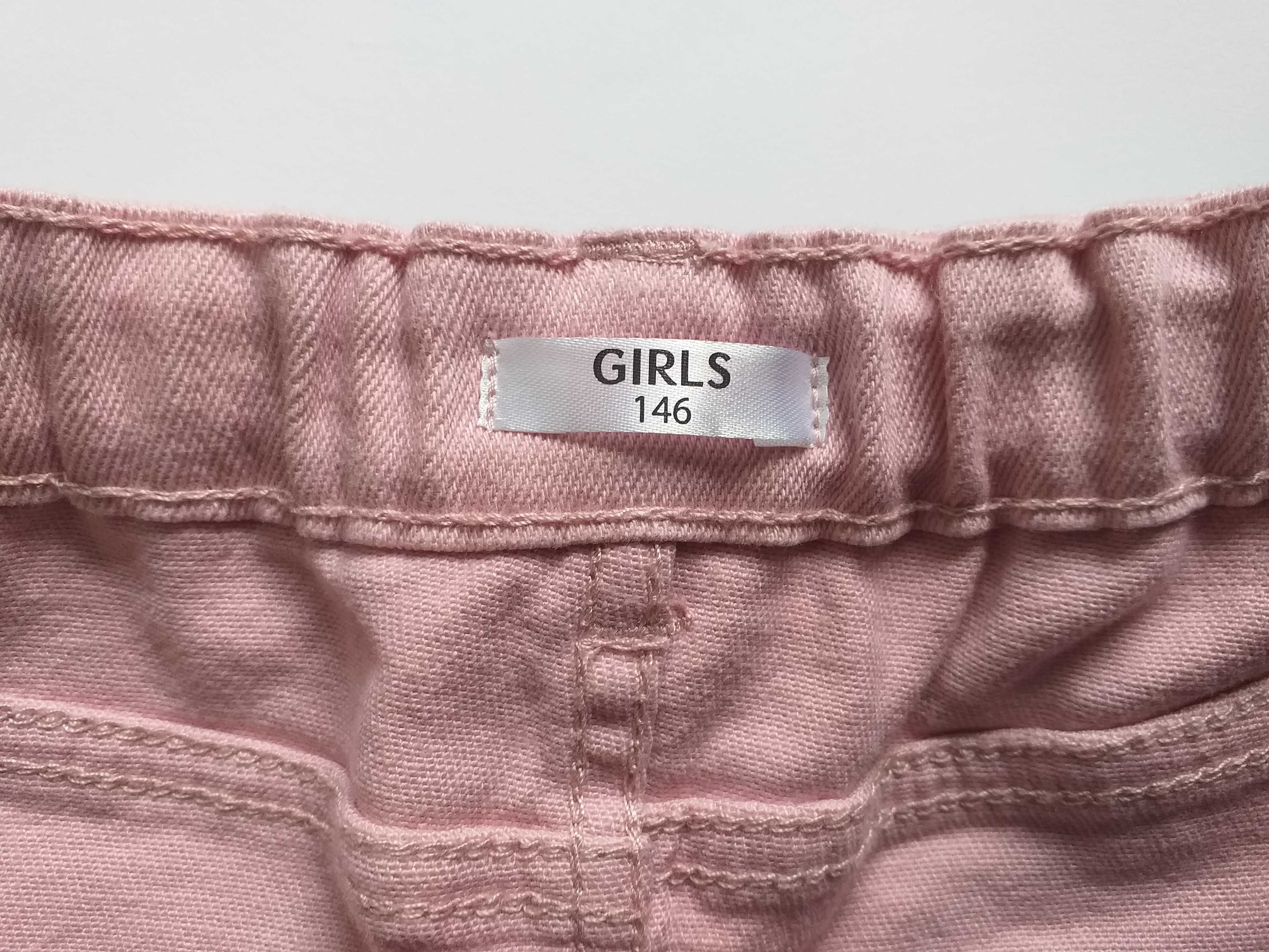 Spódniczka dziewczęca, różowa, jeans, rozm. 146, 10-12 lat