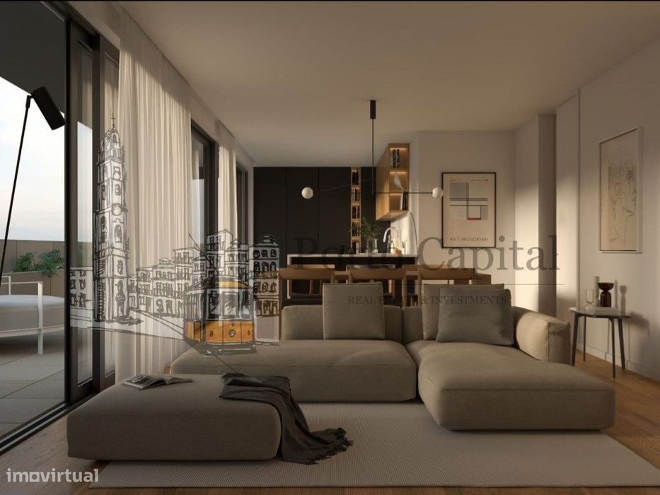 Luxuoso apartamento T2 por estrear final de construção.
