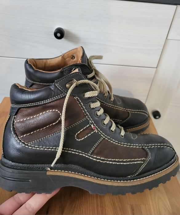 Skórzane ocieplane buty męskie Klondike r.42 skóra naturalna