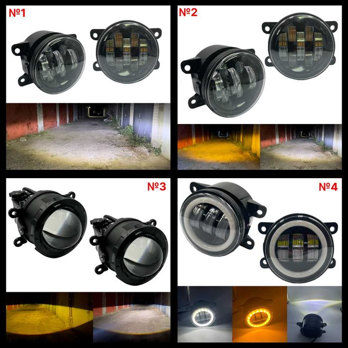 Светодиодные противотуманки LED/ЛЕД на OPEL, PEUGEOT, RENAULT,FORD 2шт