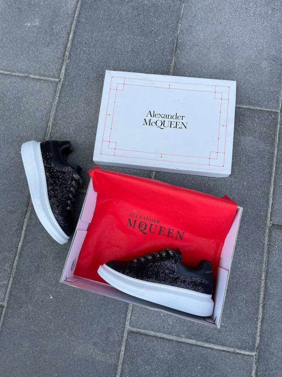 Жіночі кросівки Alexander McQueen Glitter ‘Black’ (37, 39 р.)