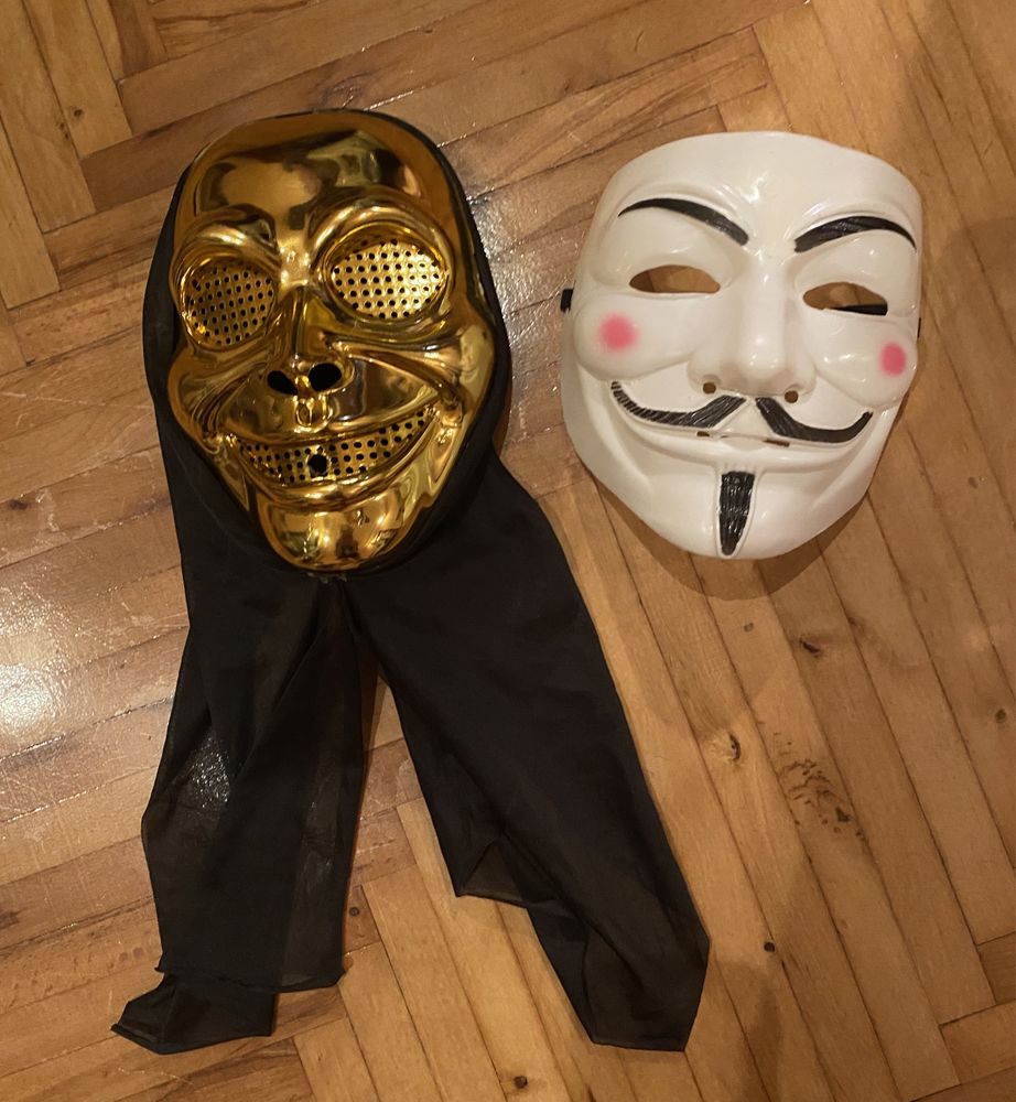 Карнавальная маска Хеллоуин/Хелоуін/Бумажный дом/Вендетта/Маска