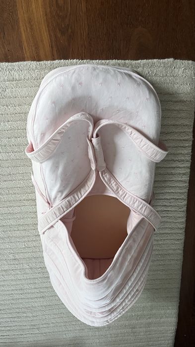 Alcofa bebé tecido rosa