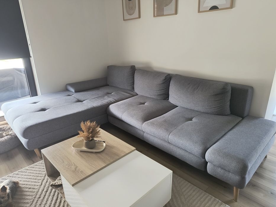 Pilnie sprzedam duży narożnik w kolorze szarym