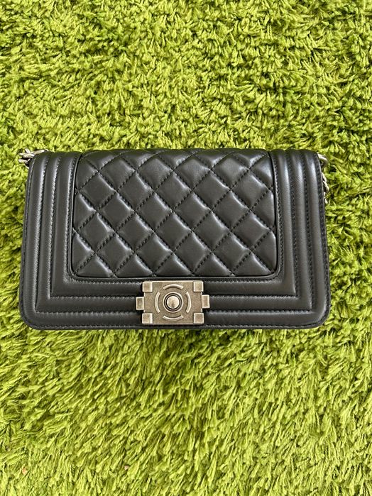 Torebka damska skórzana pikowana czarna