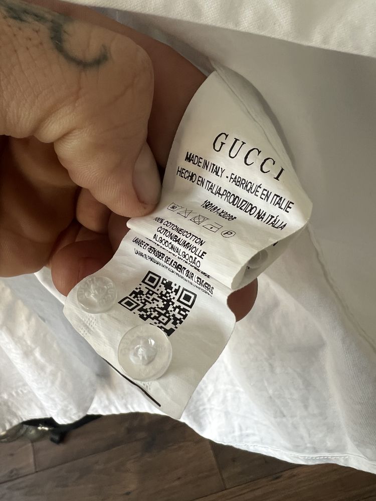 Gucci biała koszula zaprsszam