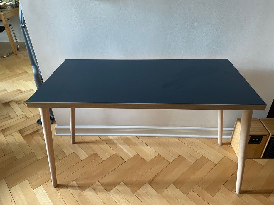 IKEA biurko LINNMON blat 100x60 nogi toczone buk 75 cm vintage