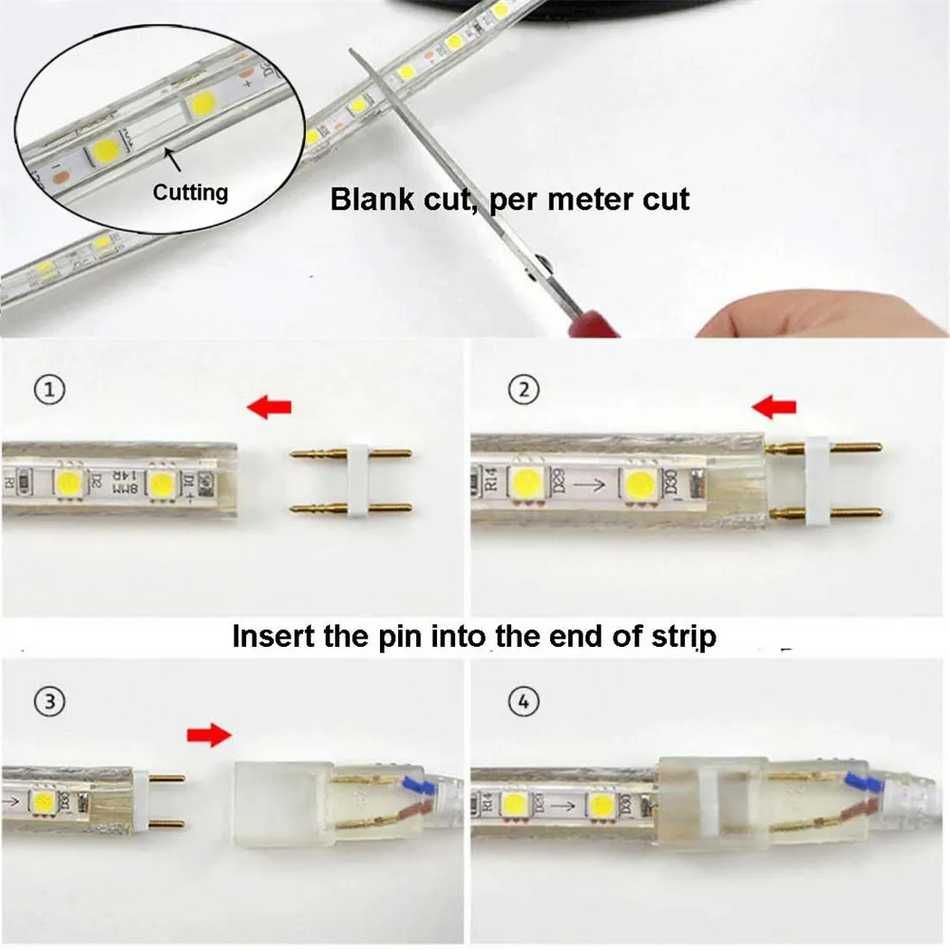 Новая светодиодная LED лента SMD5050, яркая 60 LED, 1 метр, свет Белый