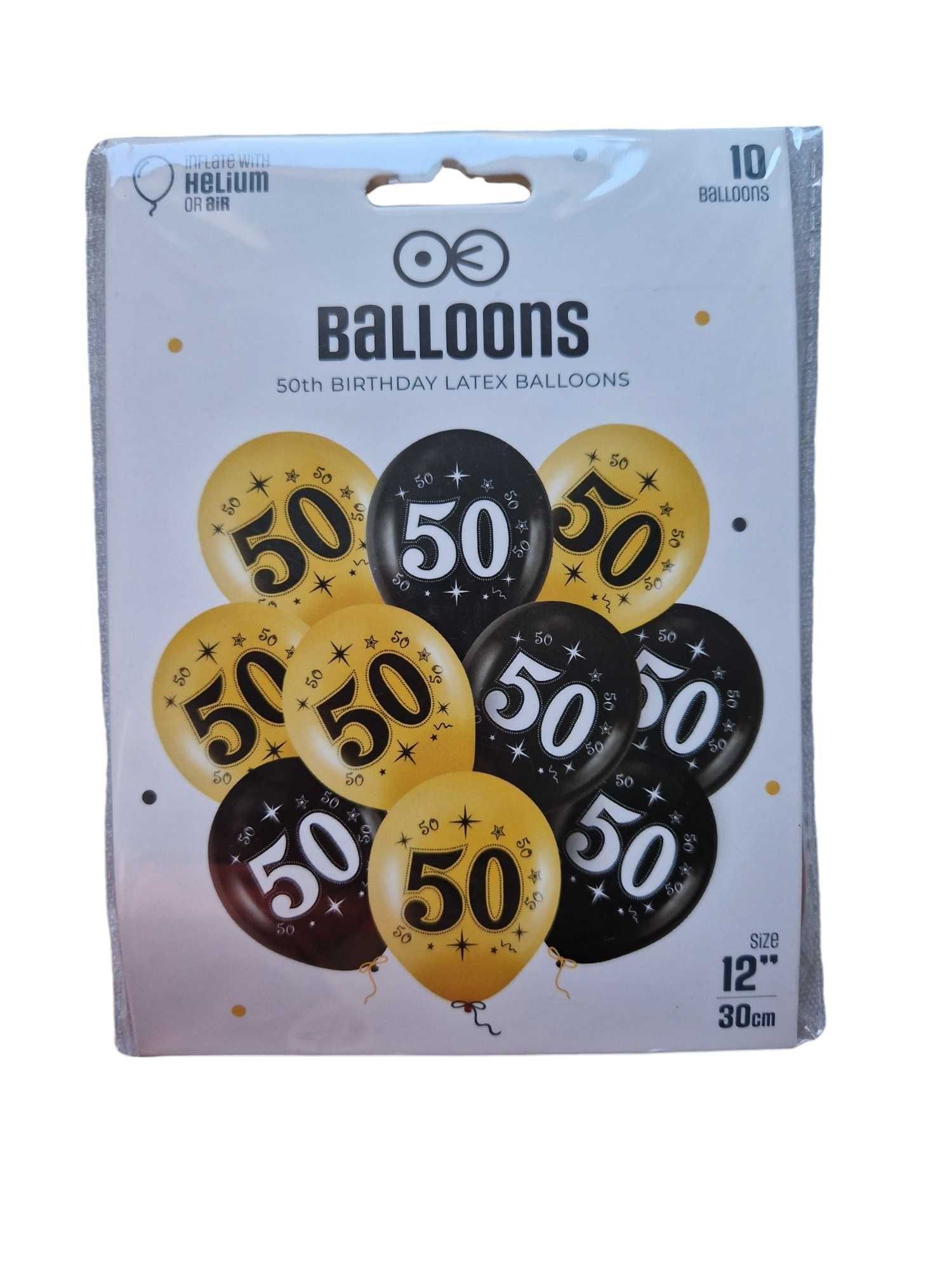Balony na 50-te urodziny 10 sztuk