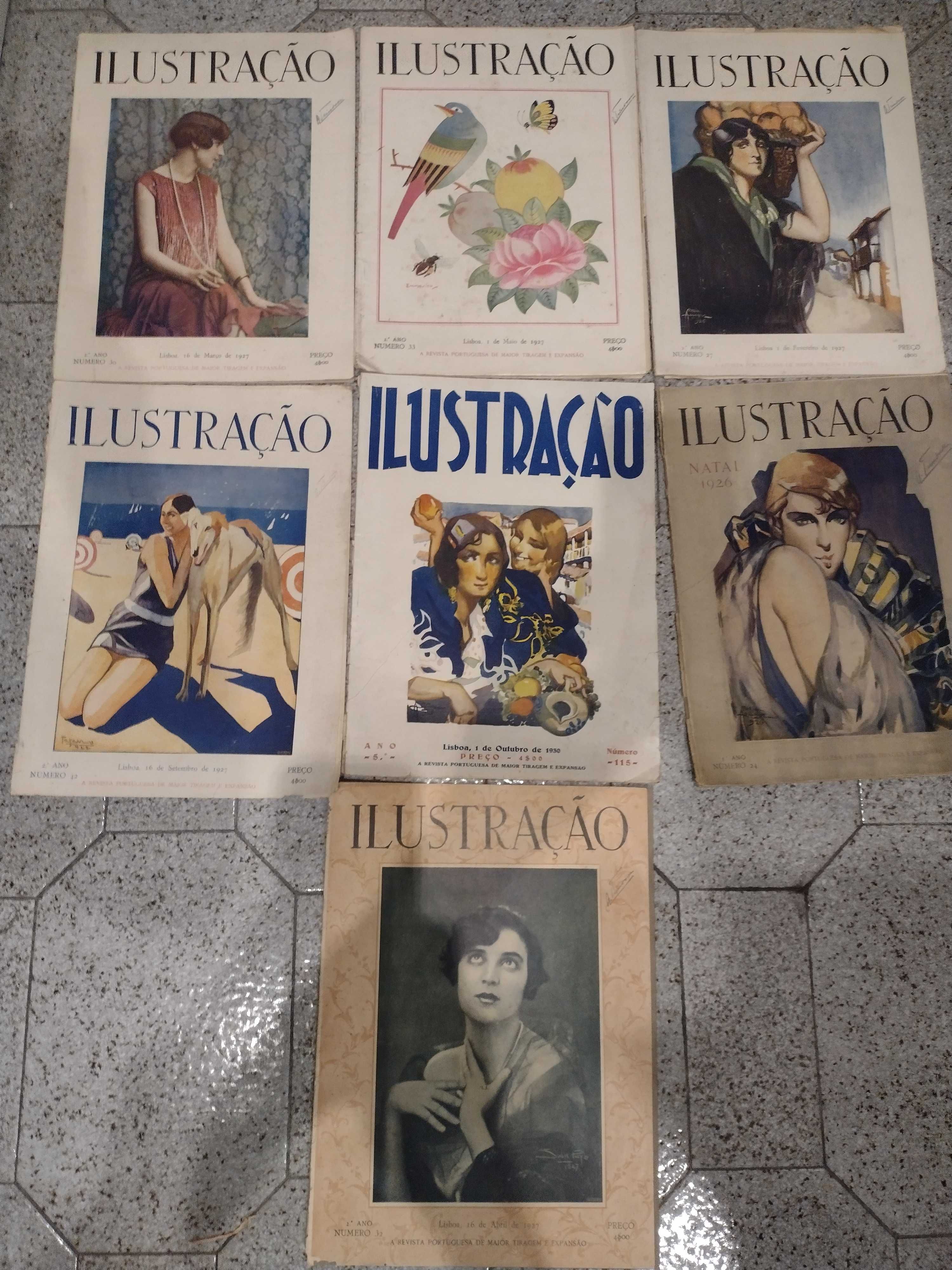 Revistas Ilustração 1926/27 - 7 Revistas antigas