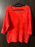 Czerwony marchewkowy sweter oversize super milutki