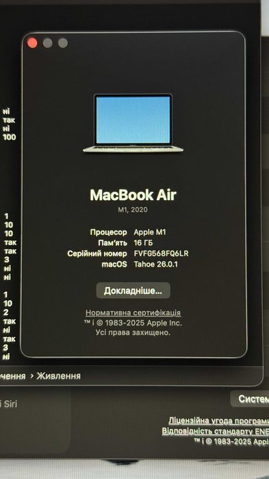  MacBook Air 13 2020 m1 16GB RAM 512GB SSD Space Gray