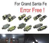 KIT COMPLETO 13 LAMPADAS LED INTERIOR PARA HYUNDAI GRAND SANTA FE XL 13-16