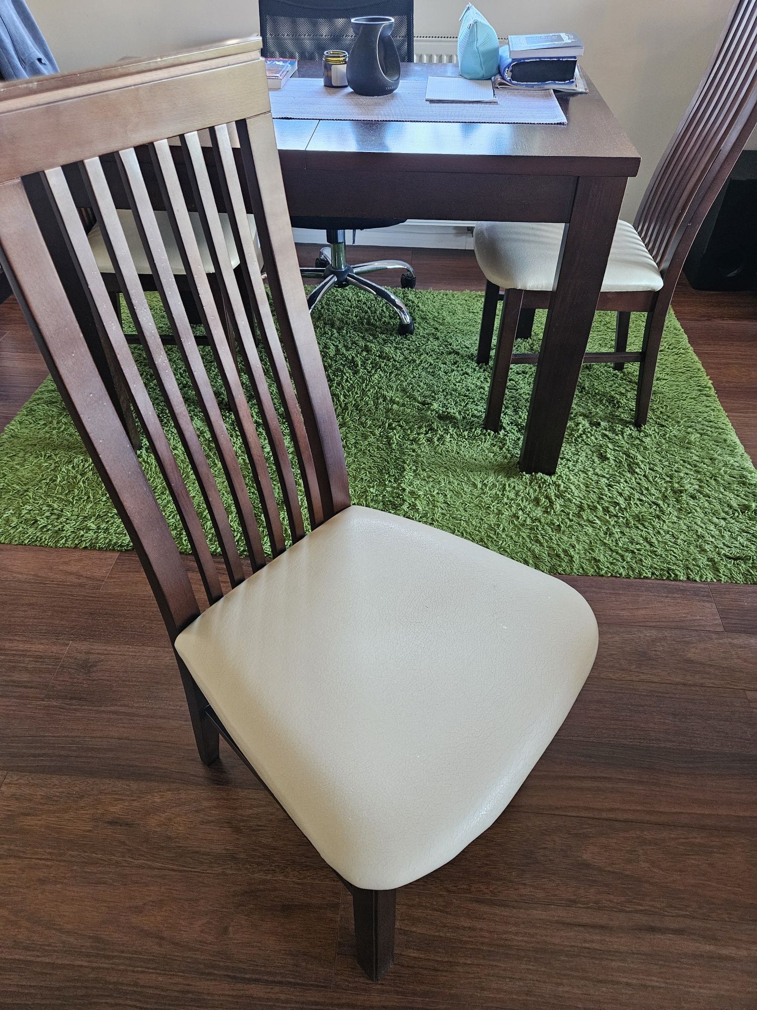 Rozkładany stół 120x75 (160x75) i 4 krzesła