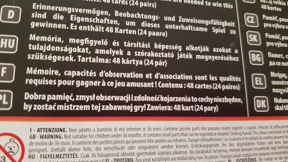 Memo gra pamięć Zygzak McQueen. Cars  bdb