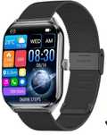 Nowoczesny Smart watch. Zakrzywiony ekran Amoled. Czarny.