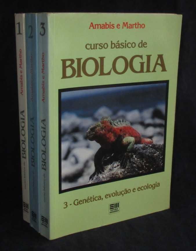Livro Curso Básico de Biologia Amabis e Martho 3 Volumes