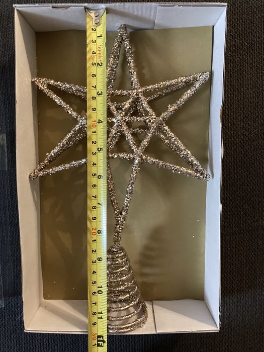 Enfeite Estrela Arvore Natal Dourada