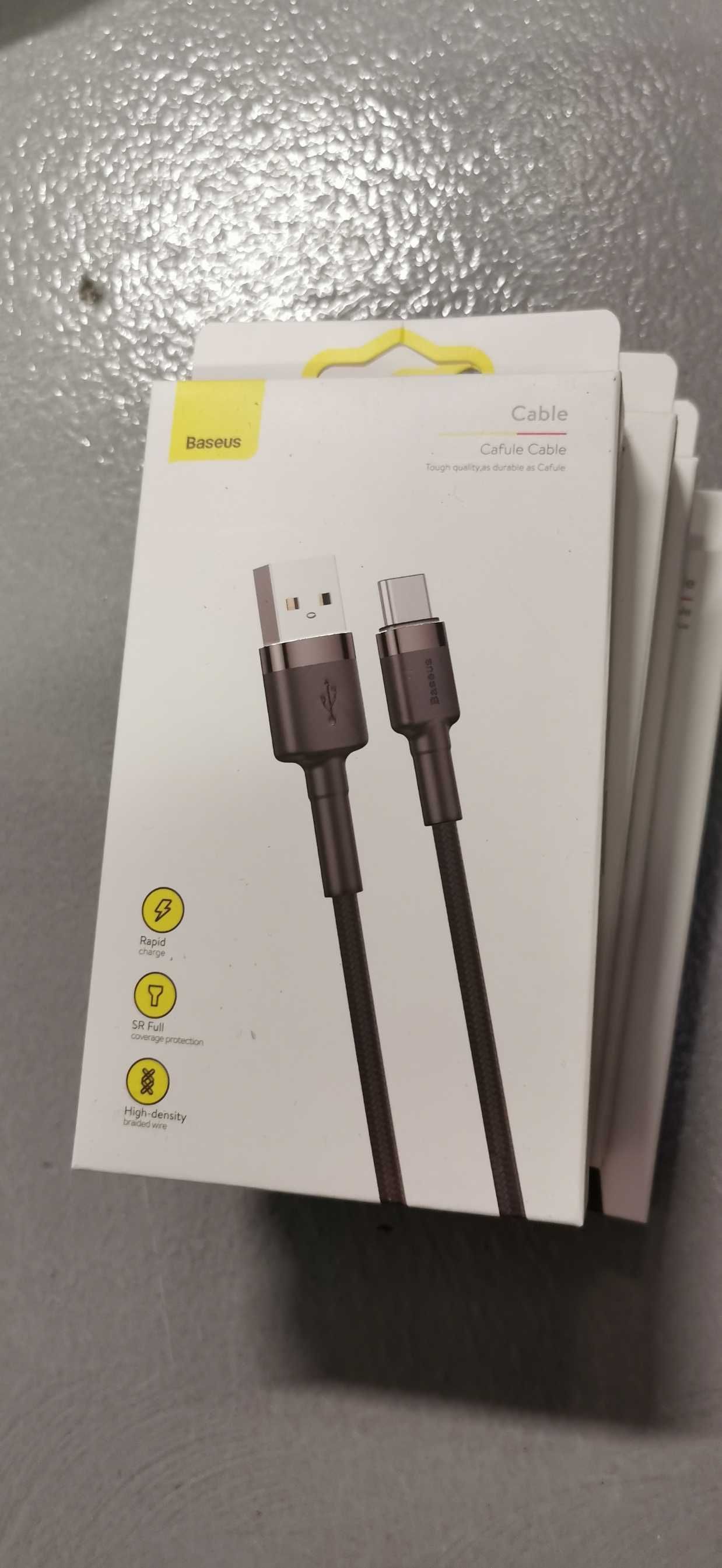 Baseus kabel USB-C Cafule 0.5 m - nowy, 4 sztuki