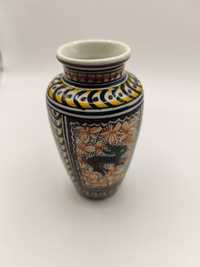 Wazon ceramiczny wazonik sygnowany ręcznie malowany piękne wzory