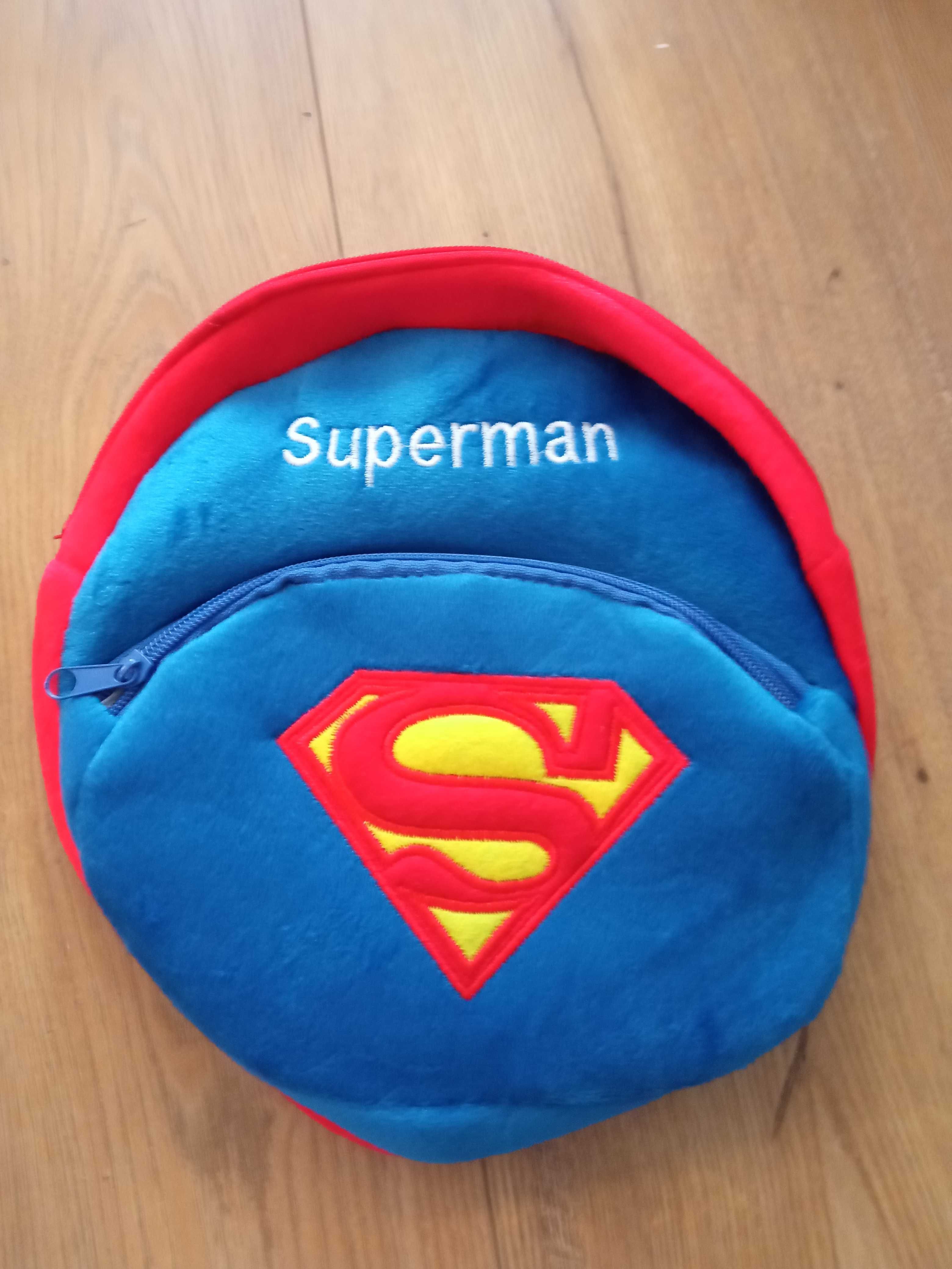 Plecak dziecięcy pluszowy niebieski Superman