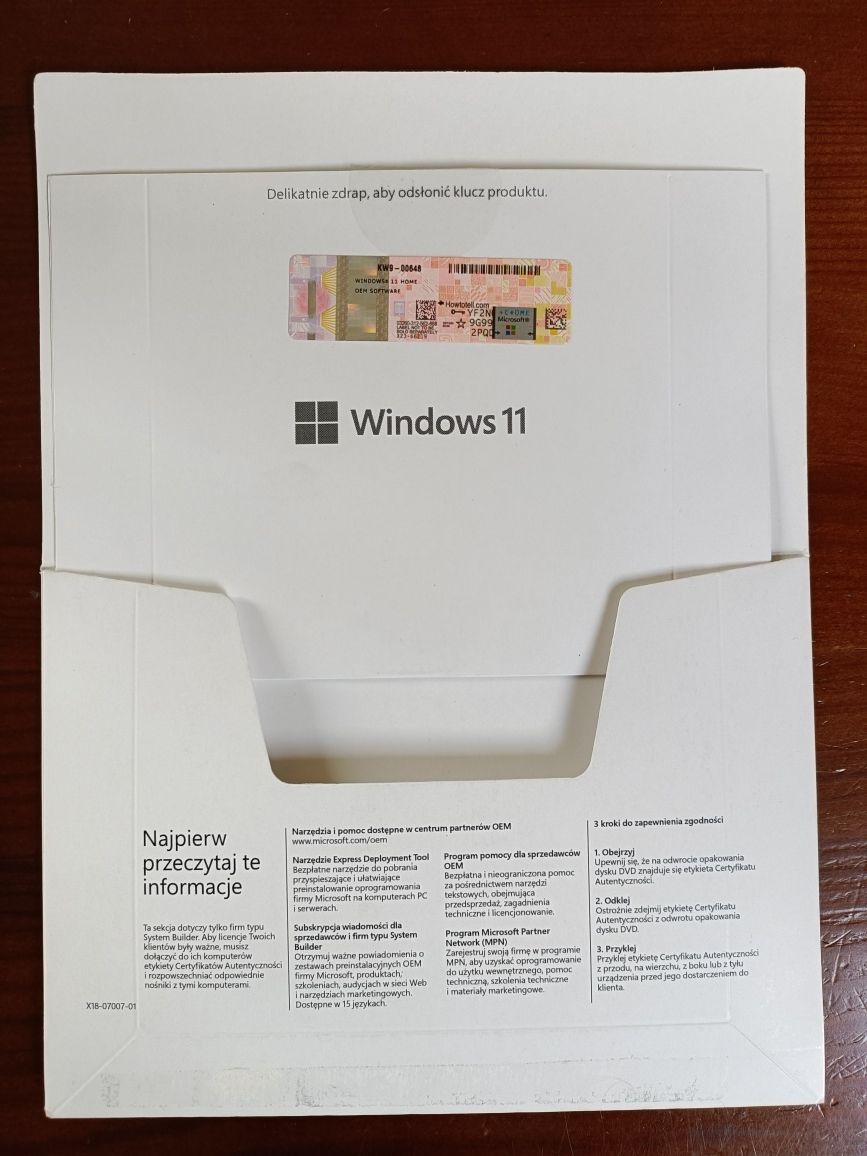 Microsoft Windows 11 Home OEM DVD