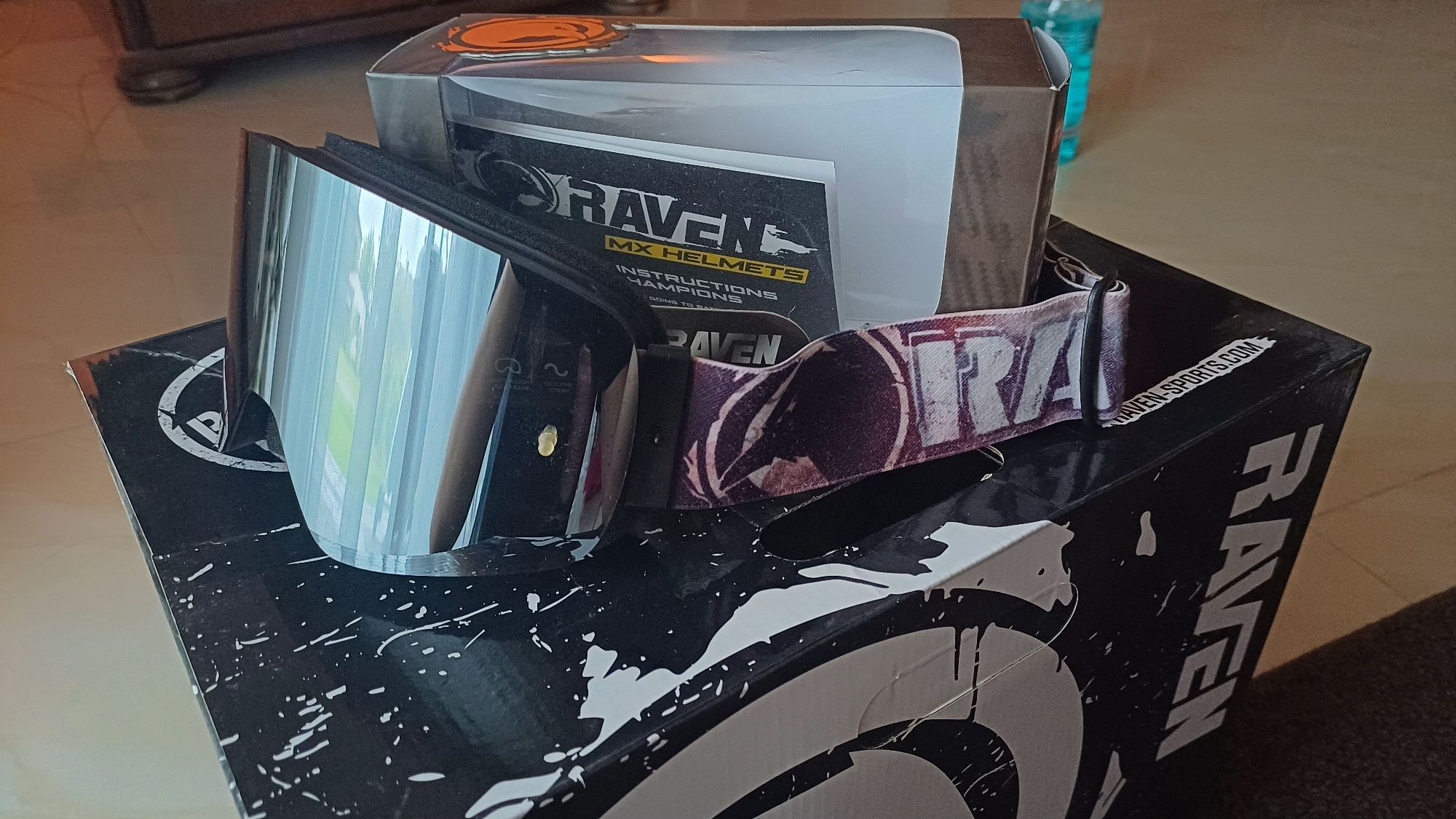 Kask motocyklowy + google