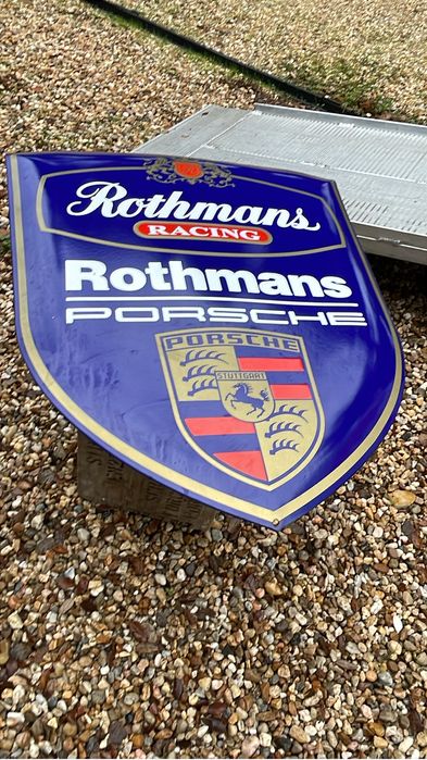 Placa esmaltada Porsche Rothams 68x55cm