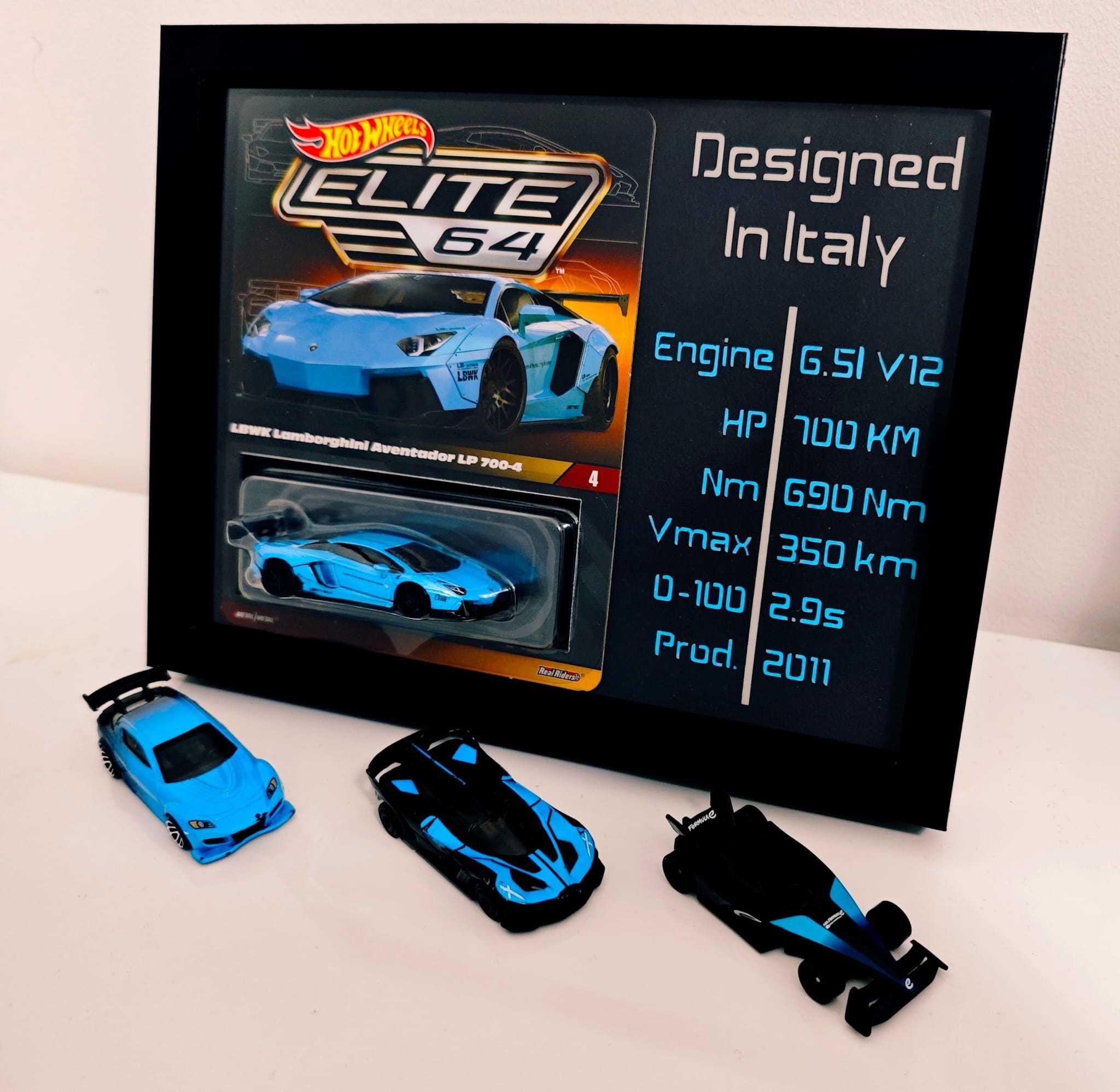 Ramka półka do modeli Hot Wheels ELITE64 dedykacja prezent życzenia