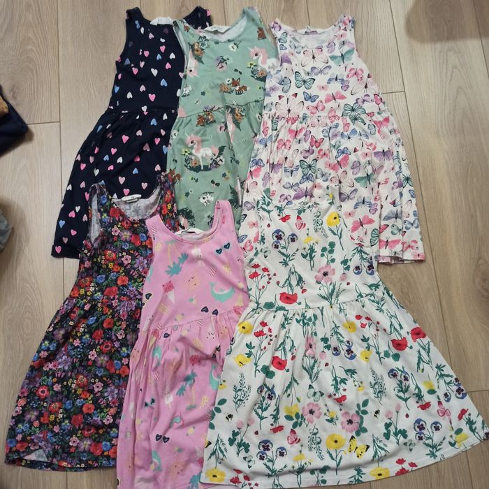 Zestaw 6x sukienka letnia rozmiar 110-116 H&M